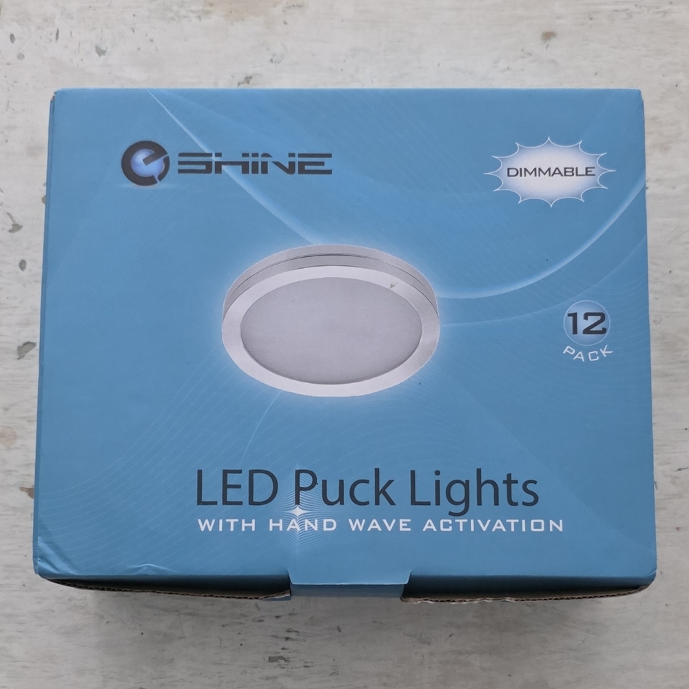 Hand Wave Activated LED Puck Lights - Warm White
